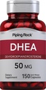 Piping Rock DHEA 50 mg | 150 Capsules | for Men and Women | Dehydroepiandrosterone Supplement | Non-GMO, Gluten Free