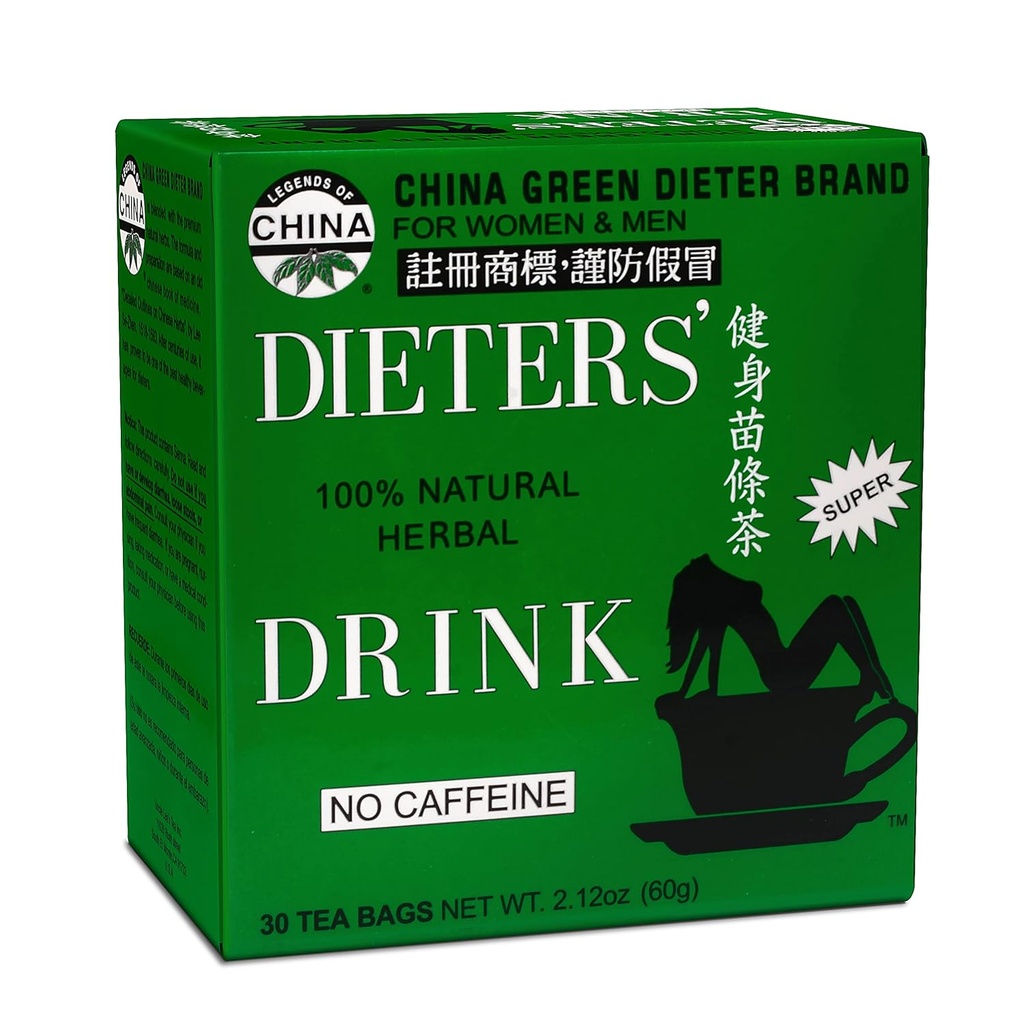 Onkel Lees te Kina Green Dieters te koffein fri, 2.12 Oz, 30 Greve