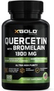 Quercetin + bromelain 1. 300 mg - Quercetin: 95% - Højt renset og højbiotilgængeligt Plus bromelain 2. 400 GDU / g - Made in USA