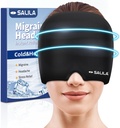 SALILA Migræne Relief Cap - Advanced Cooling Gel Ice Pack, Odorless Hovedpine Hat, One Size Fits All, Cold & Hot Therapy for Sinus, Spænding, Stress Relief - Instant Hovedpine Lindrende