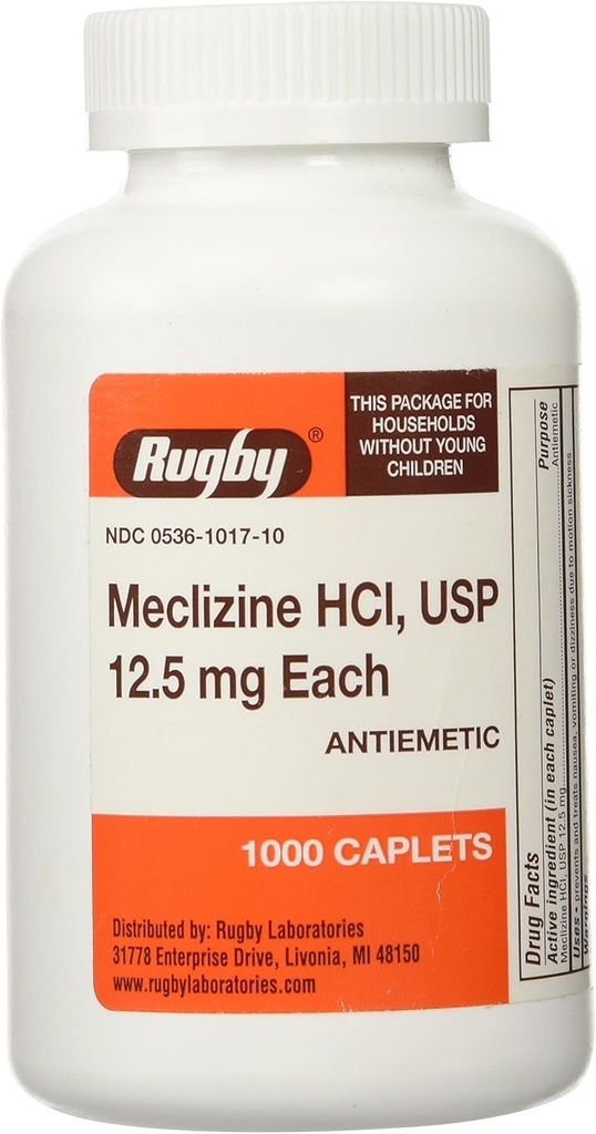 MECLIZINE TABS 12, 5 MG OTC * RUG Størrelse: 1000