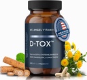 Mt. Angel Vitaminer D- Tox - Avanceret lever renser & Detox reparation supplement, understøtter fede lever sundhed & enzymer reduktion med mælk tidsel, NAC, og Mælkebøtte Root - 60 kapsler