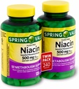 Spring Valley - Flush Free Niacin (B-3) 500 mg, 240 kapsler (2 flasker á 120)