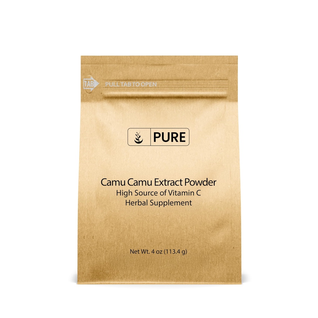 PURE ORIGINALSKE INGREDIENSER Camu Camu (4oz) C-vitamin, brasiliansk superfood, Lab- Verified, Non- GMO