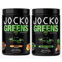 Jocko Fuel Green Powder Bundle - Grønne & Superfood Powder for Sund Grøn Juice - Keto Friendly with Spirulina, Chlorella, fordøjelige enzymer, & Probiotika - 60 Tjenester