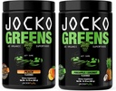 Jocko Fuel Greens Powder Bundle - Greens & Superfood Powder for Healthy Green Juice - Keto Friendly with Spirulina, Chlorella, Digestive Enzymes, & Probiotics - 60 Servings