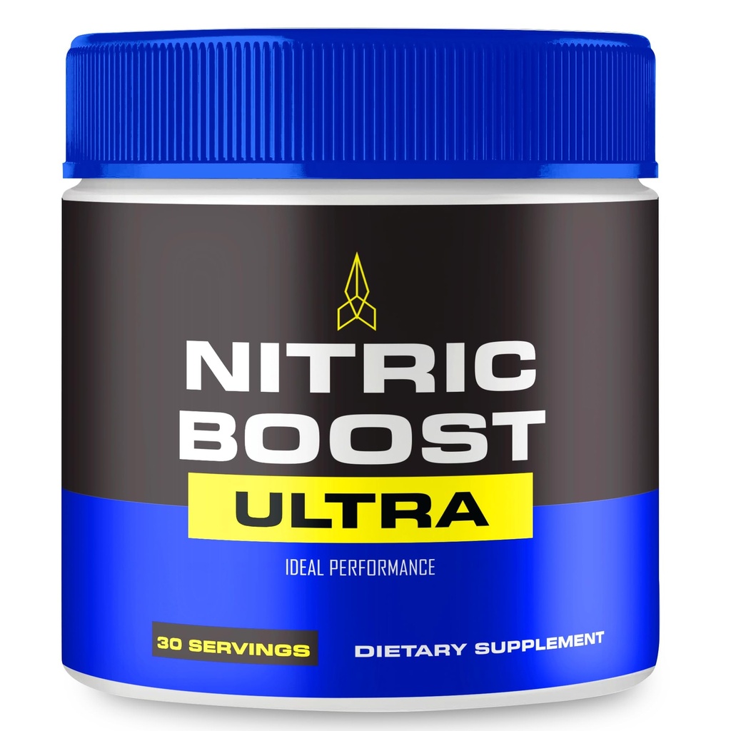Nitric Boost Ultra Powder, NitricBoost Officiel Formel til at støtte energi niveauer og blodgennemstrømning - Maksimal styrke, Nitric Booster Ultra BCAA, NitricBoost Ultra Powder Support Anmeldelser (1 Pack)