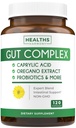 Candida Support (120 kapsler) - CaptaceAcid, Oregano Oil & Probiotika Hjælp med at holde allerede normale niveauer af gær og Candida - Vegetarisk, ikke-GMO intestinal supplement - Gut Cleanse (ingen piller)