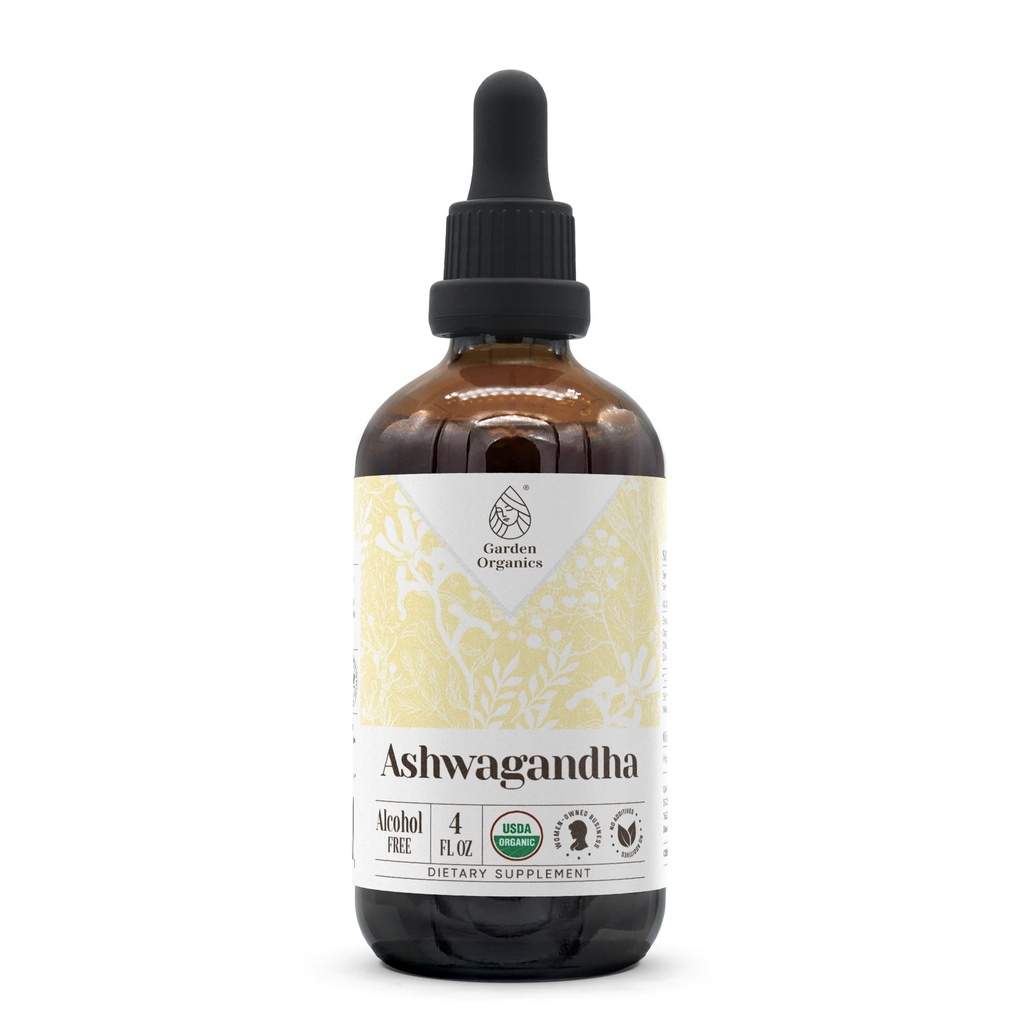 Ashwagandha USDA Organic Alcohol- Free Extract Name 124; Kosttilskud, højpotens Tincture