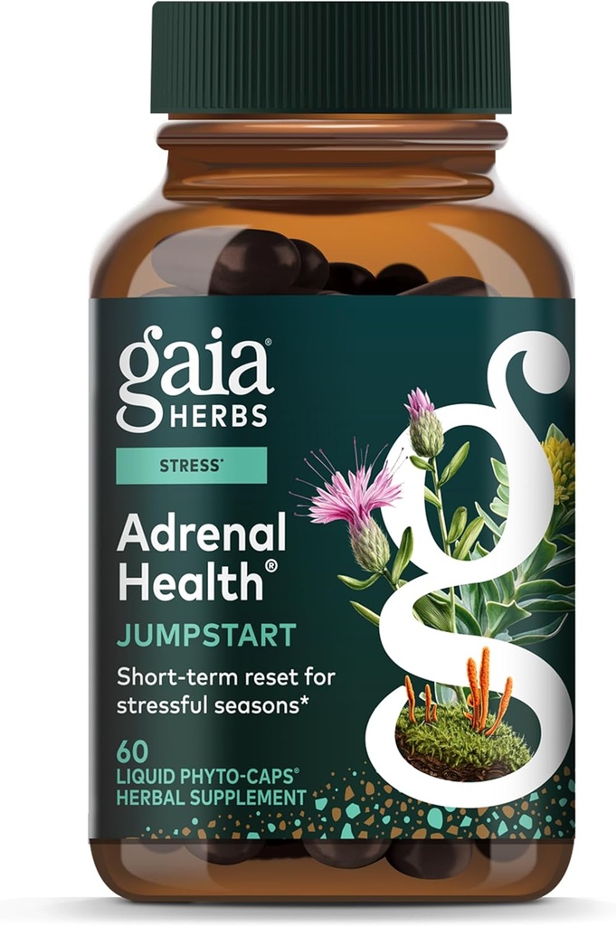 Gaia Herbs Jump Start - Hjælper Sustain sund energi og stress niveauer - med Cordyceps, Schisandra, Rhodiola, og lakrids - 60 Vegansk flydende Phyto- kapsler (30-dages forsyning)