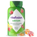 Vitafusion Chewable Calcium Gummy Vitaminer til ben og tænder Support, Calcium Gummies, Frugt og fløde Flavor, 100 Greve, 50 Day Supply