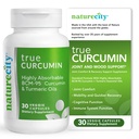 NatureCity True- Curcumin Gurmeric Supplementet 124; Non- GMO Tumerisk og Curcumin 500mg Curcuma Kapsler Vitamin Kosttilskud 124; Op til 700% stigning i Absorption (30 dages forsyning)