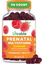 Levende Prenatal Multivitamin med Jern og Cholin • 124; Great Tasting prænatal Vitaminer til kvinder • 124; Vegetar Ikke-GMO prænatal Gummy • 124; 90 Gummier