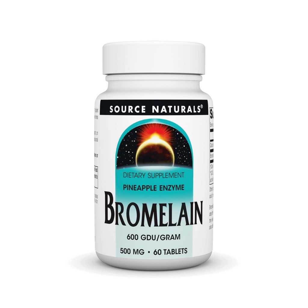 Source Naturals Bromelain 500 mg Proteolytic Enzyme Supplement - 60 tabletter