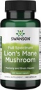 Swanson Lions Mane Mushroom kapsler - 500 mg hver, 60 kapsler - urtetilskud Kognitiv funktion