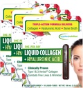 Anvendt Nutrition Liquid Collagen + Hyaluronsyre - 10 flydende rør, pakke med 3 - Hud & Nail Restaurering - Blandede Berry Flavor - 30 Servering