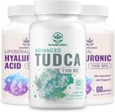 TUDCA Leverkosttilskud 1100mg og Liposomal Hyaluronsyre Kosttilskud 1000mg, High Bioavailability Supplement (pakning med 3)