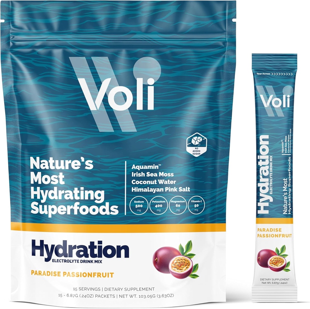 Voli Electrolytes Powder Packets against 124; Ingen tilsat sukker Electrolyte Drink Mix for Hydration