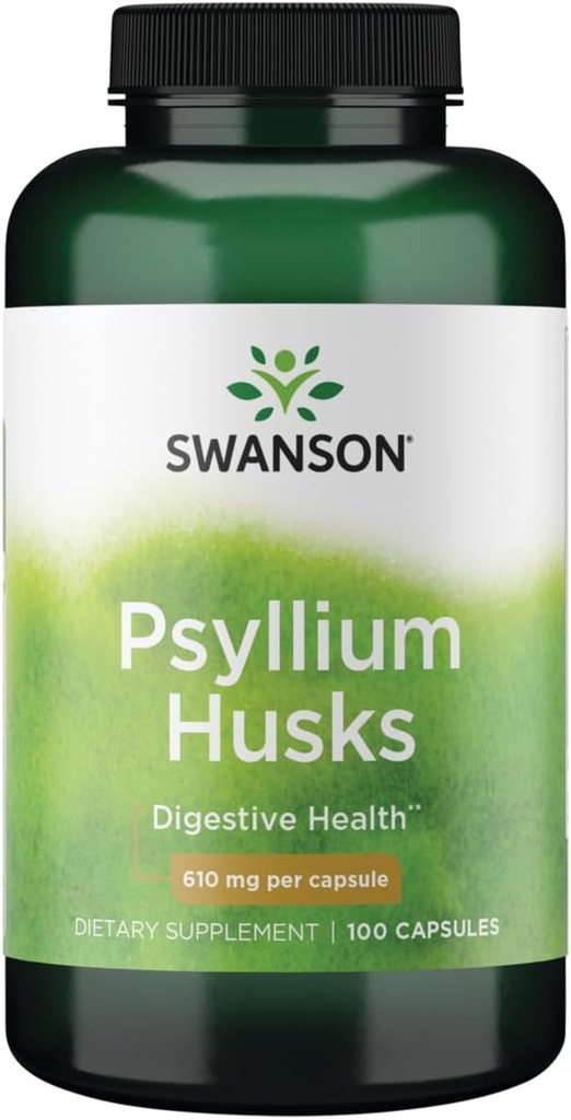 Swanson Psyllium Huss 610 Milligram 100 Kapsler