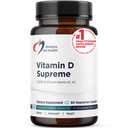 Designs for Health Vitamin D Supreme - Vitamin D 5000 IU with 2000mcg Vitamin K as MK4 for Bone Health, Heart Health, Mood & Immune Support - Vitamin D3 Enhanced with GG Supplement (60 Capsules)