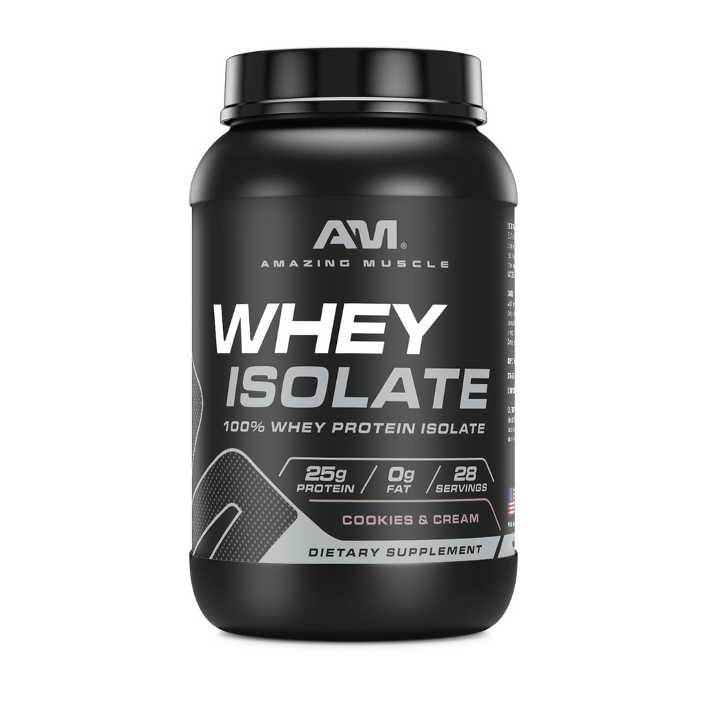 Amazing Muscle Whey Protein Isolate Powder Budd124; 25 Bedste Protein Per Serving