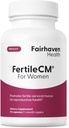 Fairhaven Health FertileCM Fertilitet supplement til kvinder, kapsler - Fertile Cervical Mucus, Ovulationscyklus, omfatter L- arginin, N- acetyl- cystein, Grape Seed Extract og C-vitamin - 90 kapsler