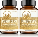 HPD Rx Premium Organic Cordyceps Mushroom Extract Performance Supplement for Energy, Endurance og Immunity Memory 124; 2250 mg, 240 kapsler, pakke med 2