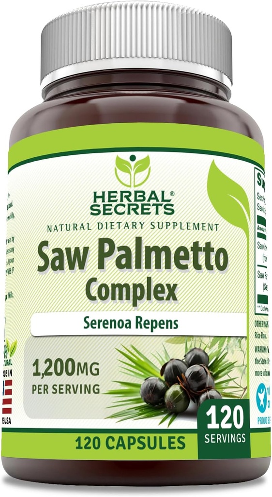 Herbal Secrets Saw Palmetto Complex Supplement Note 124; 1200 Mg