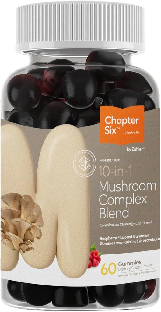 Zahler kapitel seks 10 i 1 Mushroom Complex Blend, Raspberry Flavored 60 Greve.