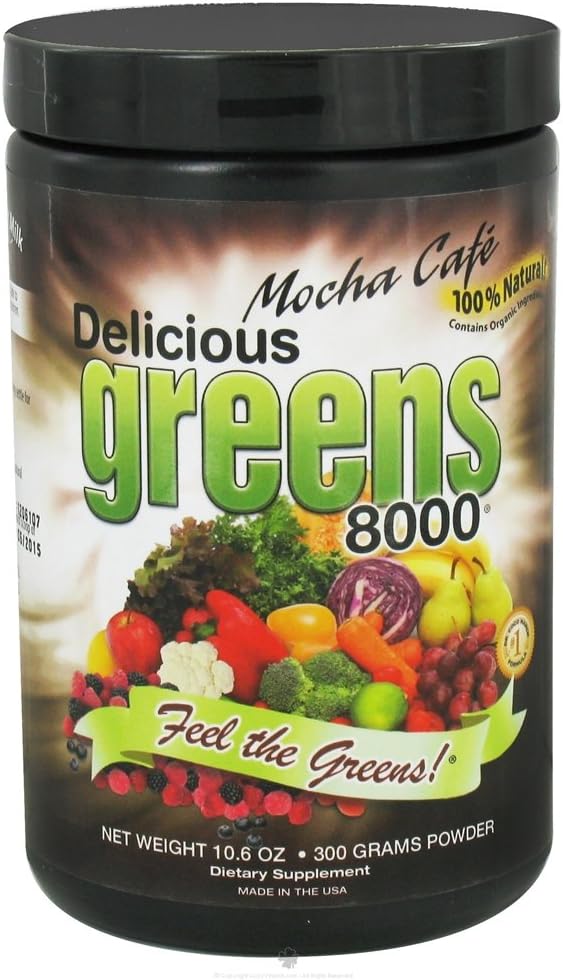 Lækre grønne 8000 Green Food Supplement, Mocha Cafe, 10.6 Ounce