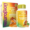 Neurobion Gurkemeje 650 mg urtetilskud til antioxidant støtte, højabsorptionsultra potent gurkemeje supplement Multivitaminer Kompleks med B12, 40 kapsler