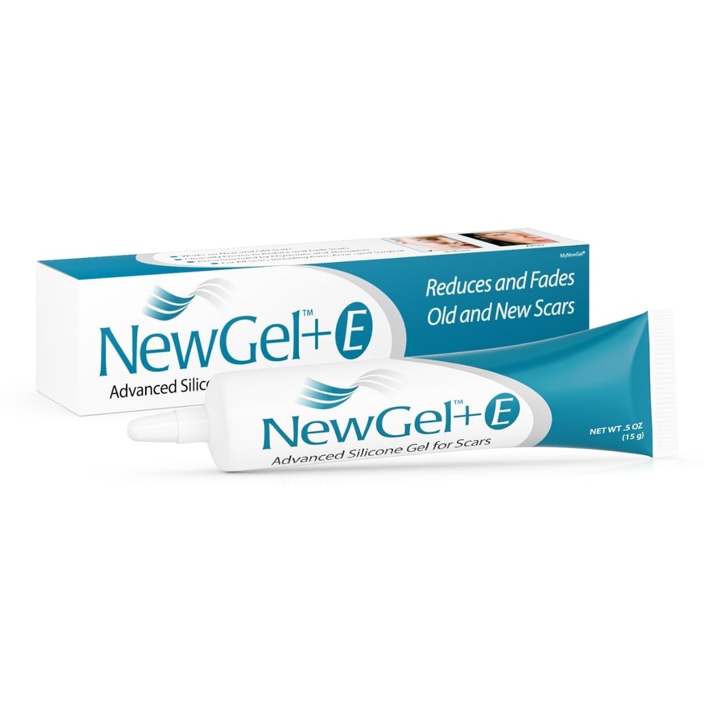 Avanceret højpotens Silicone Scar Gel med E-vitamin til gamle, nye biler, Kirurgi, Keloider, Burns, og facial Blemish Scars, NewGel Plus af MyNewGel (15 Bedste) - 0,50 oz