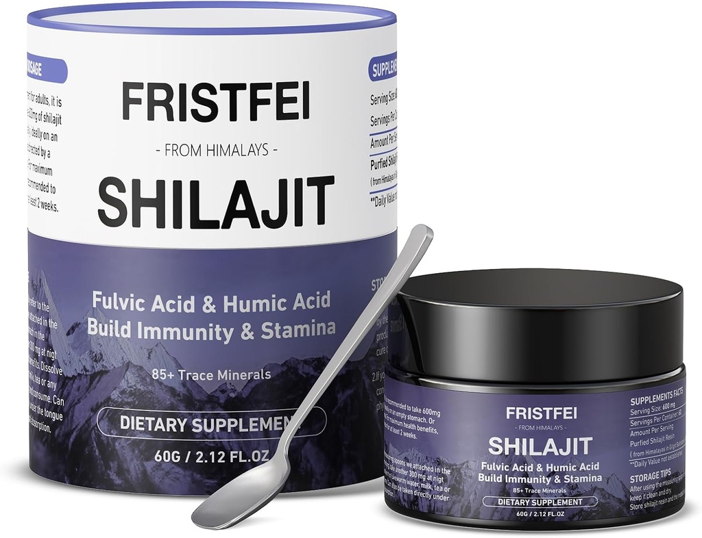 Shilajit Pure Himalayan Organic Gold Grade Natural Shilajit Resin for Mænd & Kvinder - Himalayn Shilajit med 85 + Trace Minerals & Fulvic Acid, 60 Bedste