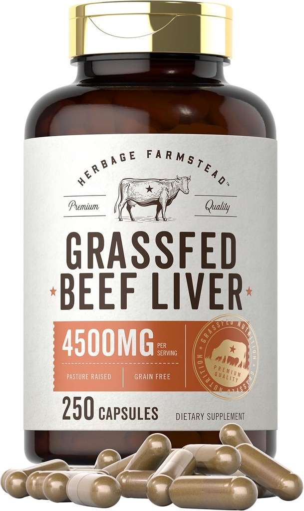 Carlyle Grass Fed Beef Lever Capsules Name 124; 4500mg