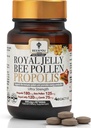 Bee og You Royal Jelly Tablet, Propolis Extract, Bee Pollen, 100% Natural Superfood, Ultra Pure, Immun Support Supplement, Forbedre energi, Focus, Antioxidanter, Fresh, Keto, Paleo, Gluten- Free