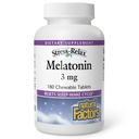 Stress-Relax Melatonin 3 mg by Natural Factors, Natural Sleep Aid, Resets the Sleep-Wake Cycle, 180 chewable tablets (180 servings), Peppermint Flavor