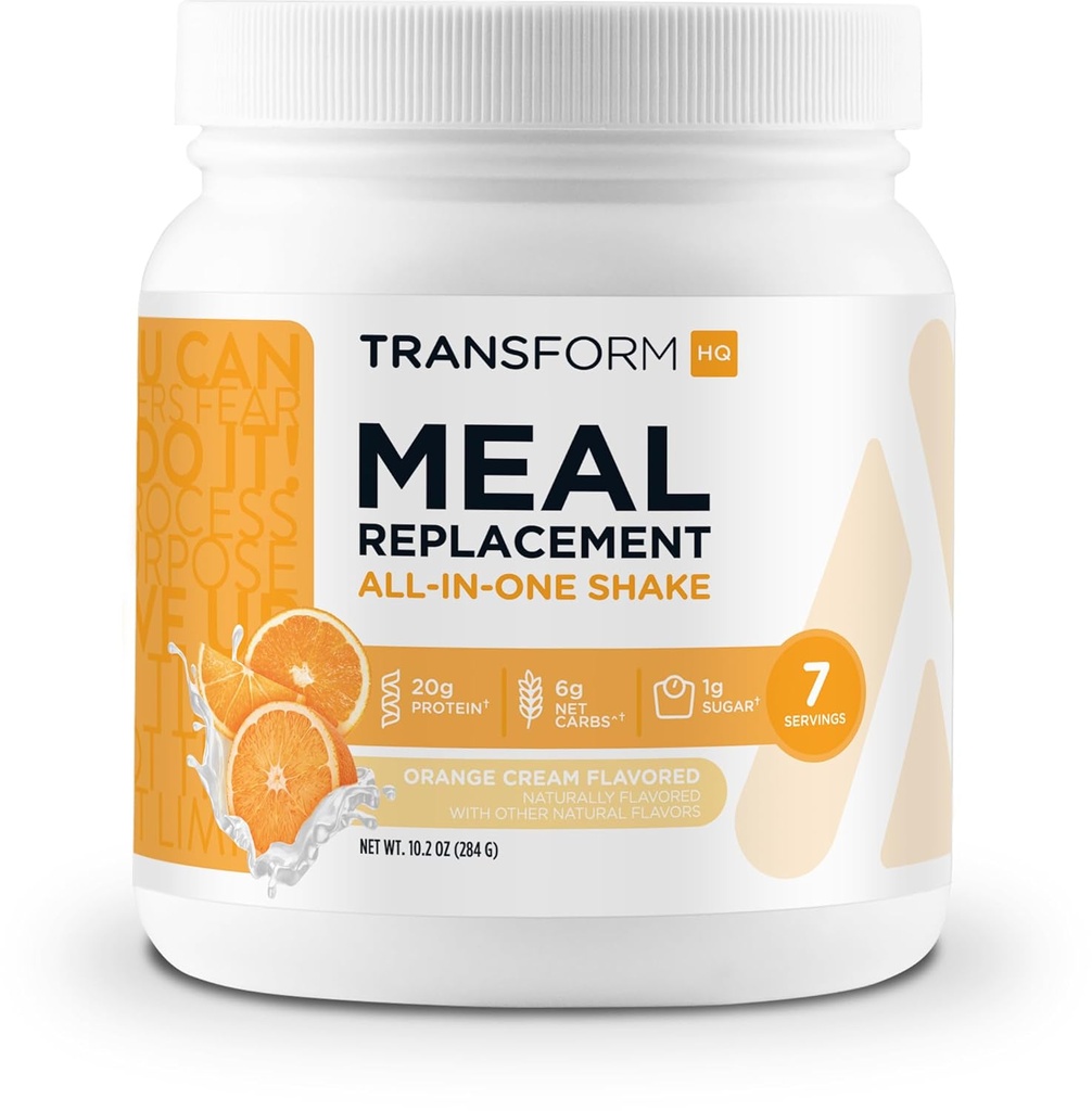 TransformHQ Meal Erstatning Shake Powder 7 Servering (Orange Cream) - Gluten fri, ikke-GMO