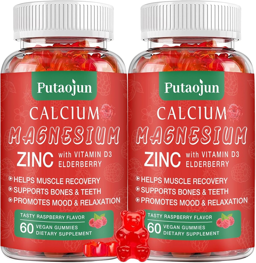Høj Absorption Calcium Magnesium Zink Gummier, Sukker Free Calcium Magnesium Zink tillæg med D3 Beeg 124; Knogler & Tænder styrke