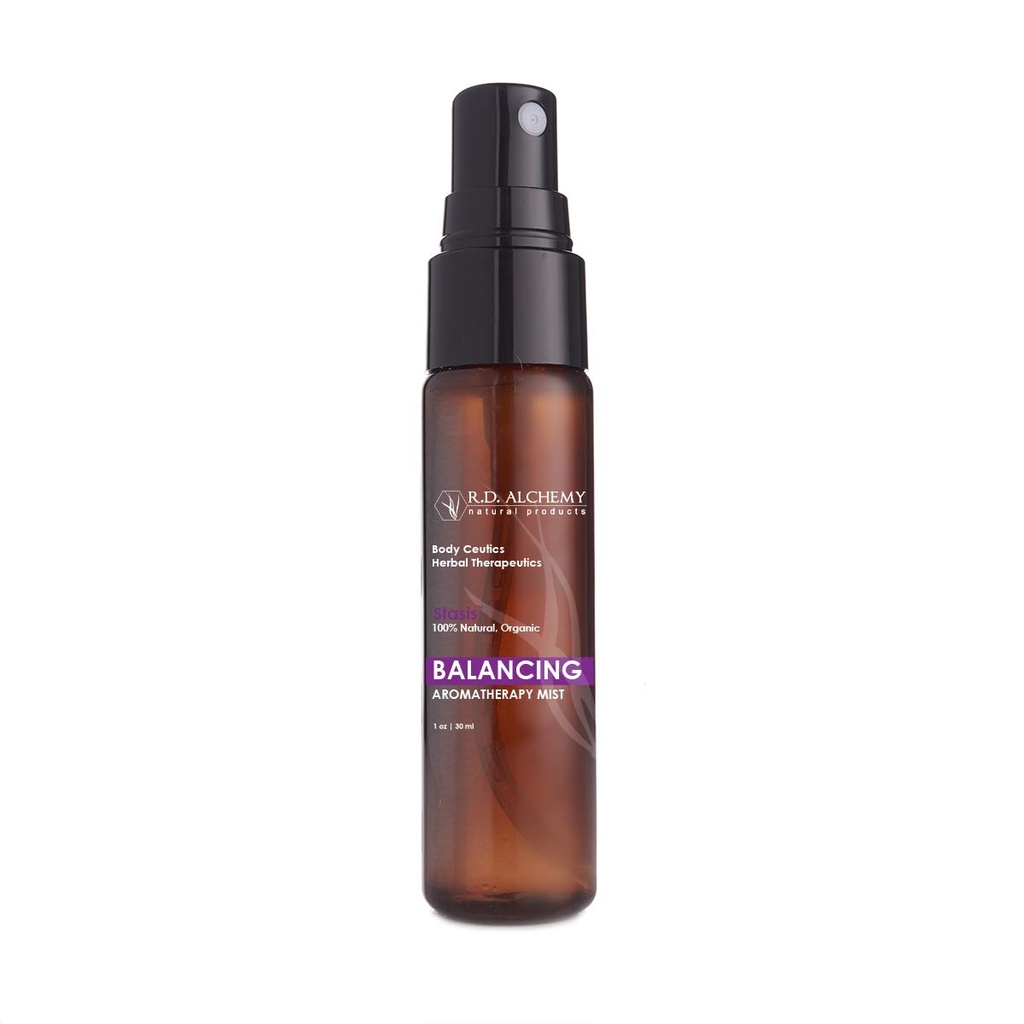 RD Alchemy - Balancing Hot Flash Mist til overgangsalderen. Black Cohosh, Vitex + Marjoram og Ylang Ylang Essential Oliils Hjælp Sothe til at gøre du føler dig bedre.