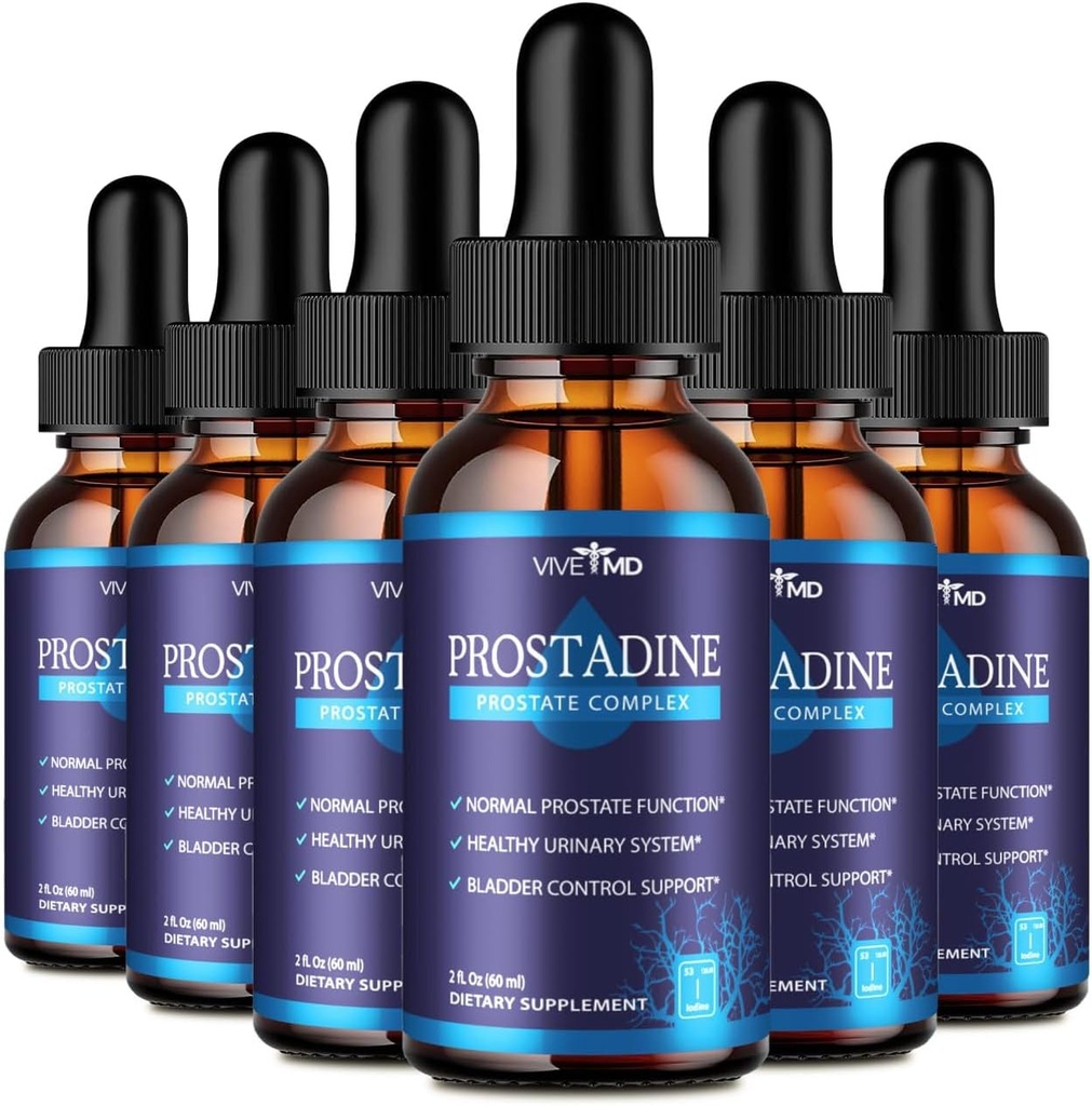 Vive MD Prostadine Drops for Prostate Health, Bladder Urinating Issues - Prostadine Official Drop Formula - Extra Strength with Pomegranate - Prostadine Reviews (Package of 6)