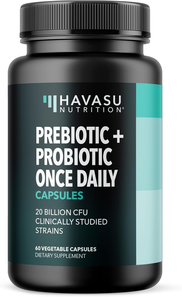 HAVASU NUTRITION Præbiotika og probiotika til kvinder og mænd - 20 milliarder CFU - 2 måneder Tilgang