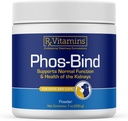 Rx Vitaminer Phos- Bind - Nyre Support Powder - Phosphate Binder til katte & Hunde til Nyre Sundhed - Understøtter normal Nyre Rengøring og essentiel Nyrepleje - 200g