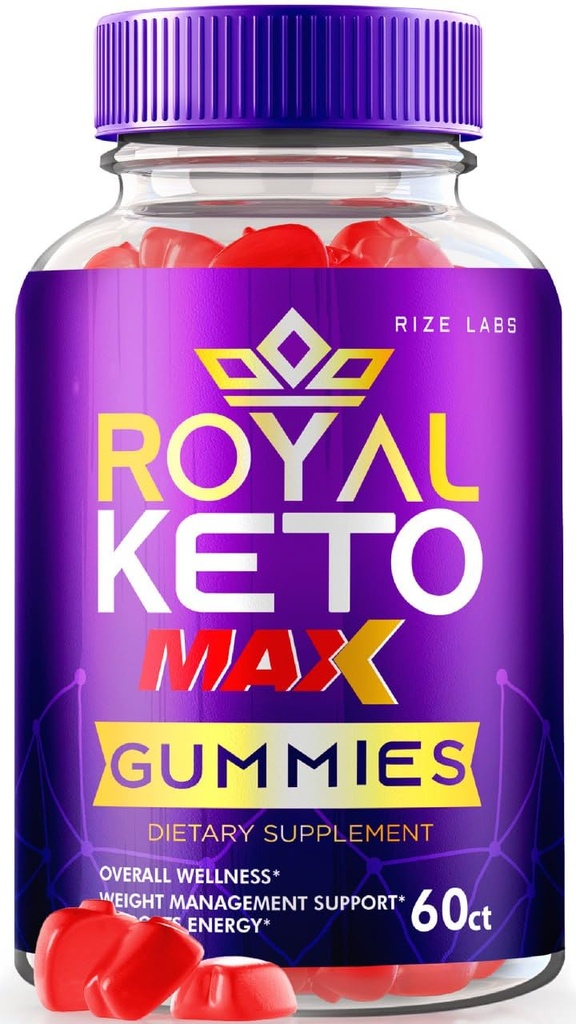 rize labs - Royal Keto Gummies - ACV Organic Support for Belly Fat & Weight Loss Diet, for Mænd & Kvinder Apple Cider Vincious Extra Strength Gummies 1000mg (60 Gummies)