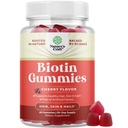 Natural biotin gummier for hårvækst - Biotin vitaminer hår hud og negle gummier for kvinder og mænd - vækstvitaminer kvinder med pantothensyre