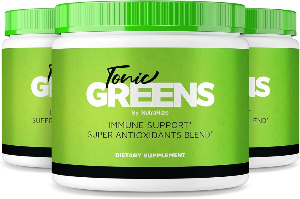 NutraRize (Pack of 3 Tonic Green, All- Natural Supplement i en krukke til immunforsvar, lækker måde at Detox kroppen, pulver til sundhed og wellness anmeldelser (90 Servere)