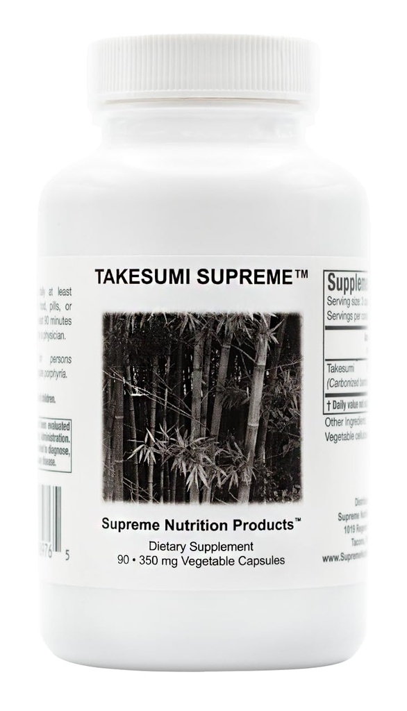 Supreme Nutrition Takesumi Supreme, 90 Pure Aktiveret Bambus Charcoal Vegetariske Kapsler
