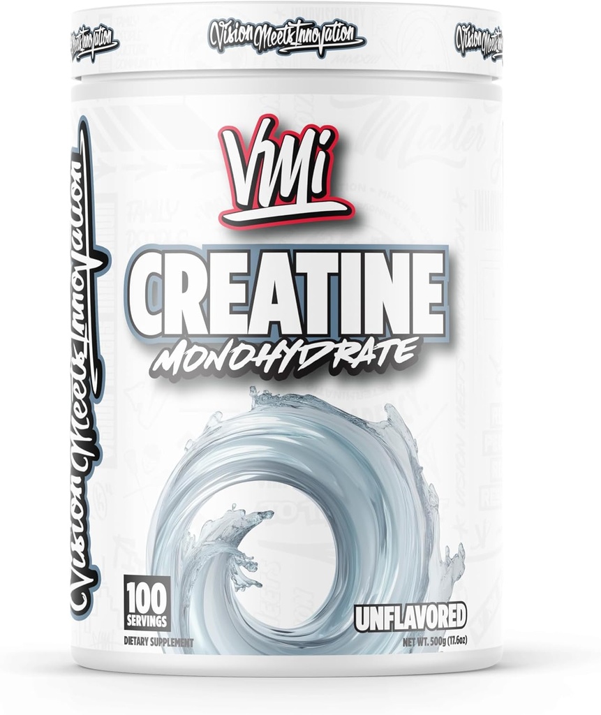 VMI Sports Creatin Monohydrat Powder Muscle Mass - Strength - Strength - Power Note 124; 5 Bedste pr Servering (100 Servering, Unflavored)
