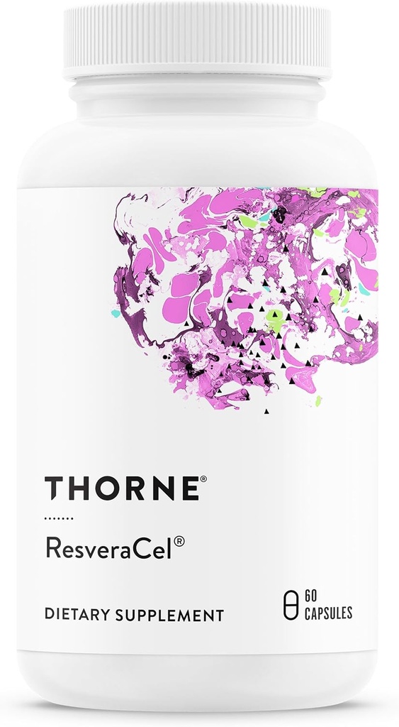 THORNE - ResveraCel - Nicotinamid Riboside med Quercetin Phytosome & Resveratrol - Støtte sund aldring, Methylering, Cellular Energy Production & Metabolisme * - 30 Servering