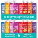 Designer Wellness Protein Smoothies Original variety Pack & Super Fruits Variety Pack Bundle
