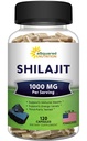 aSquared Nutrition Shilajit 1000mg - 120 Kapsler - Pure Shilajit Extract Supplement og Powder Complex Pills - Natural Humic & Fulvic Acid & Trace Minerals - Alternativ til Resin & Drops